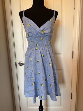 Italian Linen Lemon Sundress | XS | NWT | Sorrento Boutique